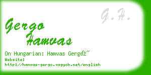 gergo hamvas business card